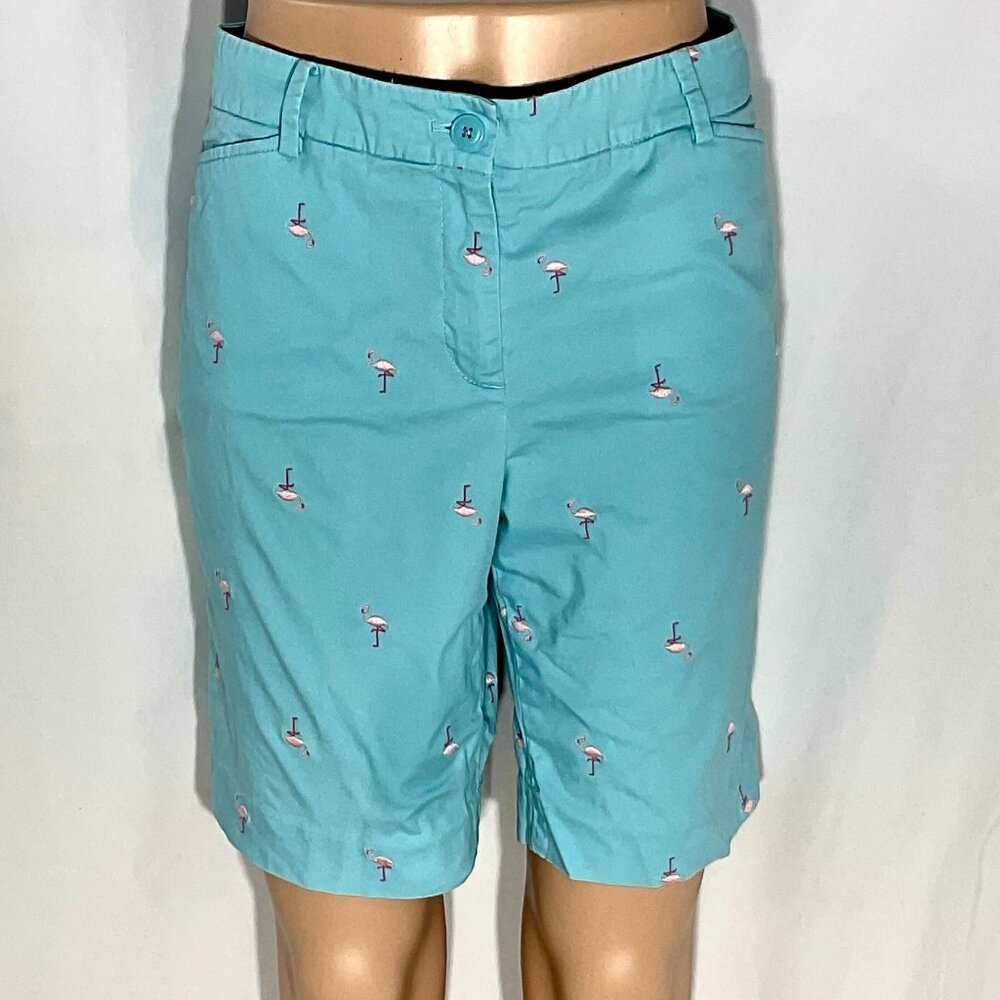 Talbots 8 Petite Flamingo The Perfect Short Womens Bermuda JO3069